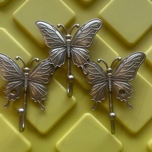 Butterfly Wall Hooks - Metallic Finish Gold - Home Wall Decor